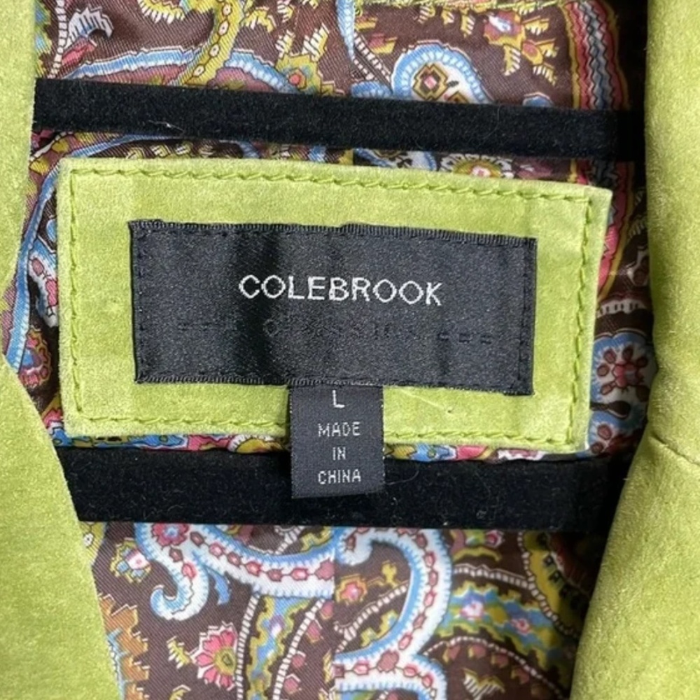 Colebrook Apple Green Real Suede Leather Jacket - Picture 3 of 8